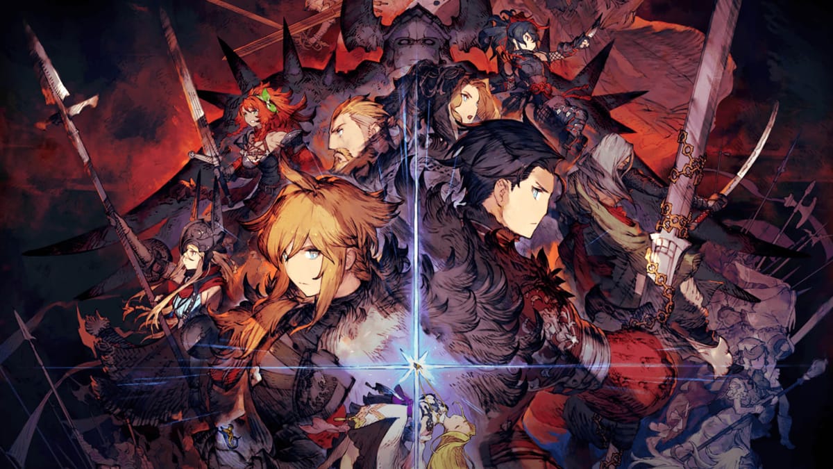 Artwork for War of the Visions: Final Fantasy Brave Exvius, depicting many of its characters