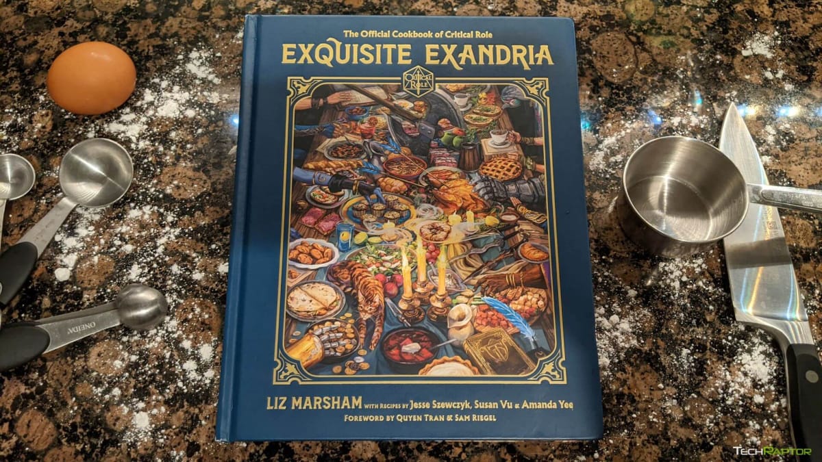 The cookbook Exquisite Exandria among various cooking items