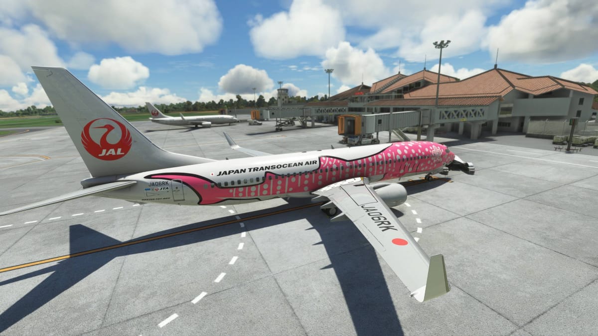 Microsoft Flight Simulator - Japan Transocean Air 737 at Miyako Airport