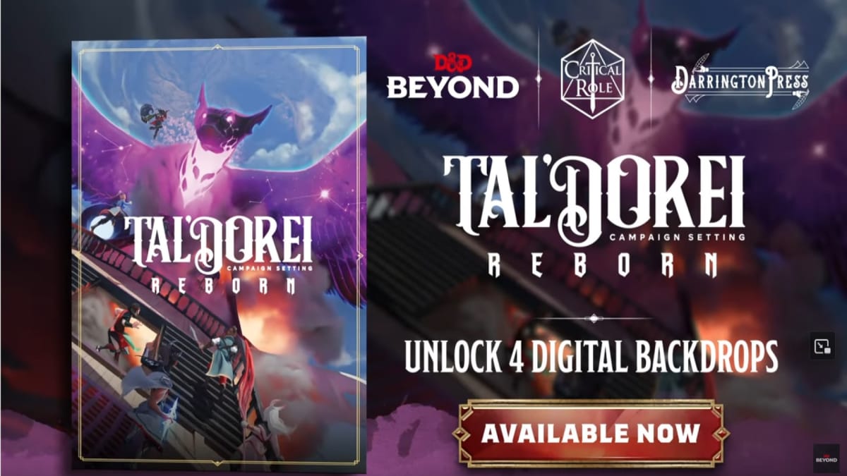 A promo screenshot of Tal'Dorei Reborn coming to the platform D&D Beyond