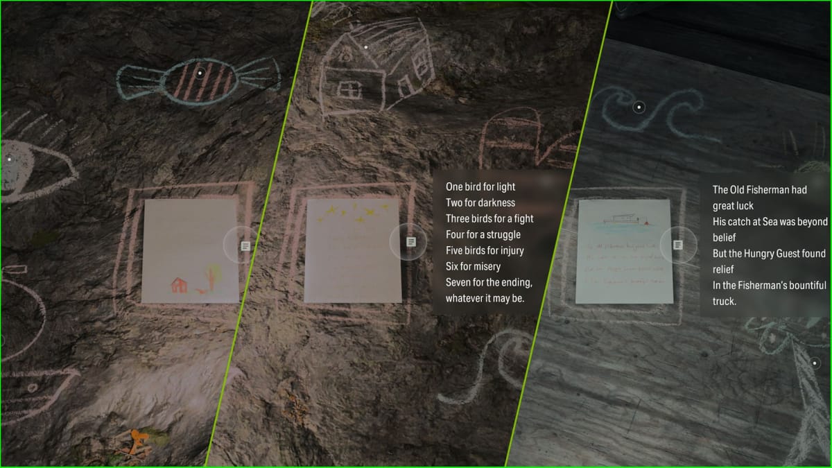 Image of 3 different Nursery Rhymes in Alan Wake 2