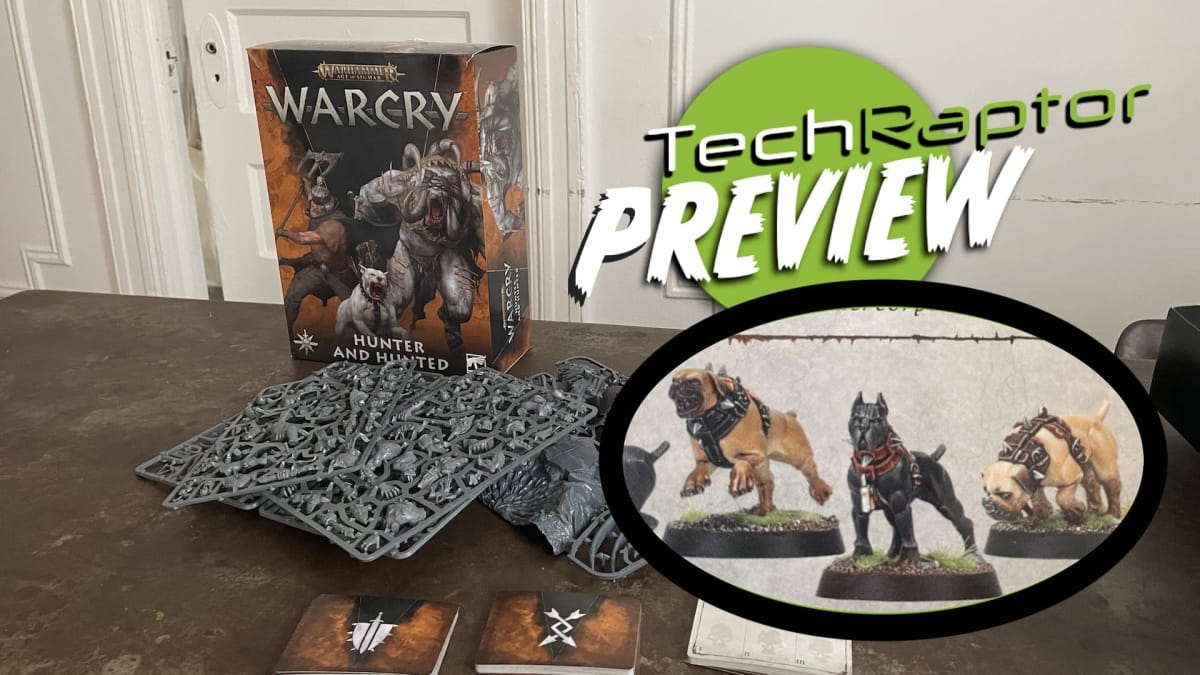 An image of the box contents of Warcry Hunter and Hunted as part of our preview.