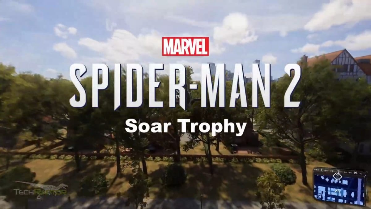 A preview image for the Soar Trophy from Marvel's Spider-Man 2
