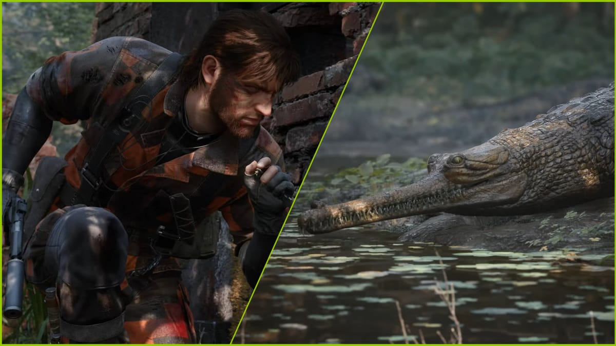 Snake and a Crocodile in Metal Gear Solid Δ: Snake Eater 