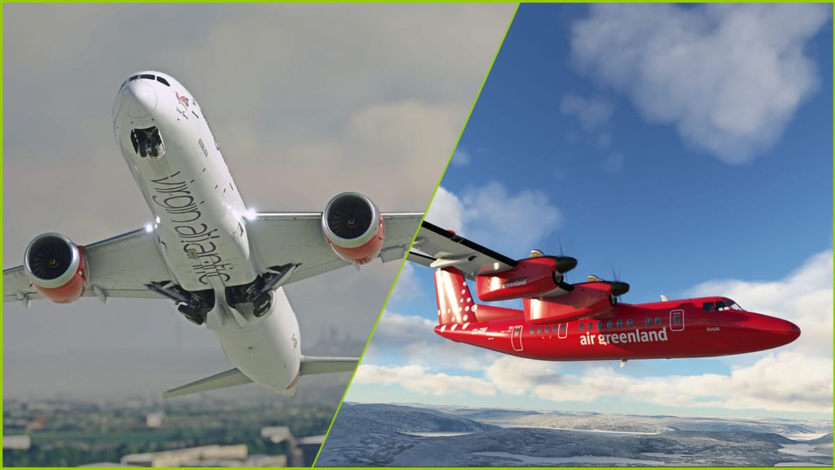 Microsoft Flight Simulator 787-9 and Dash 7