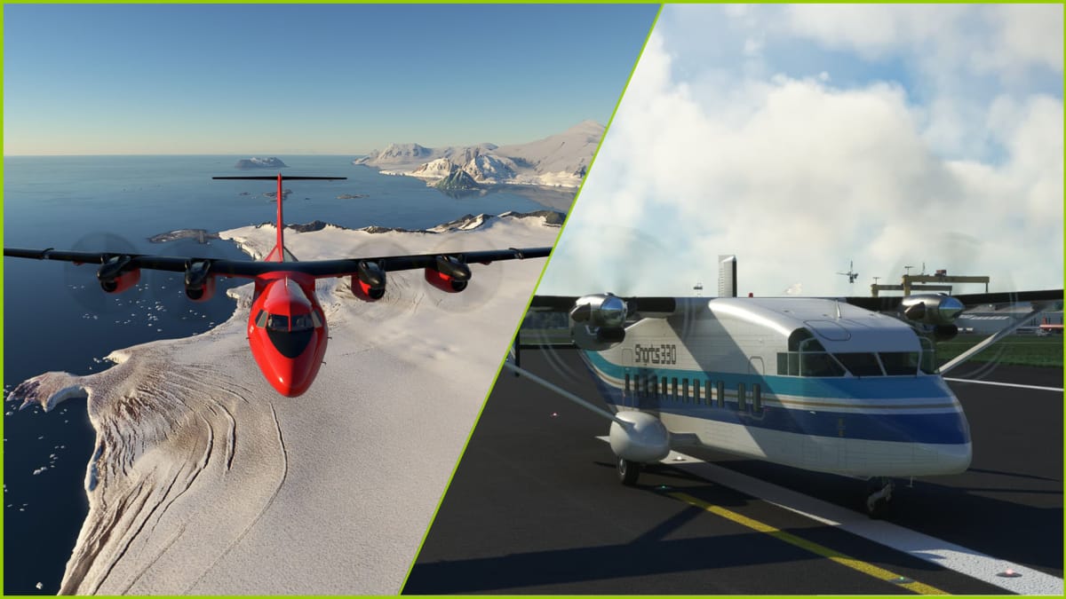 Microsoft Flight Simulator Dash 6 and Short 330