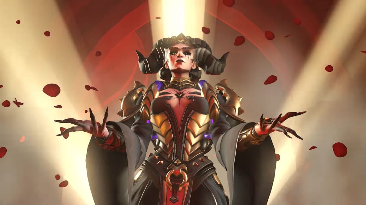 Lilith Skin for Moira in Diablo 4 crossover in Overwatch 2