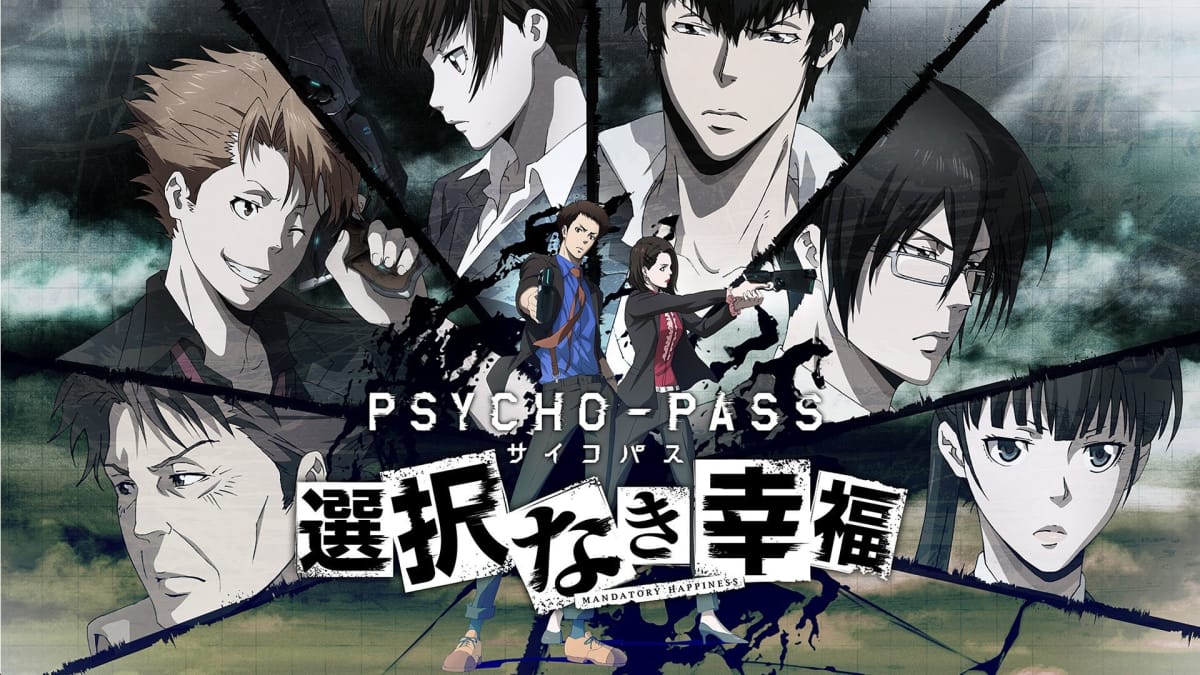 Psycho-Pass: Mandatory Happiness Key Art Featuring the cast