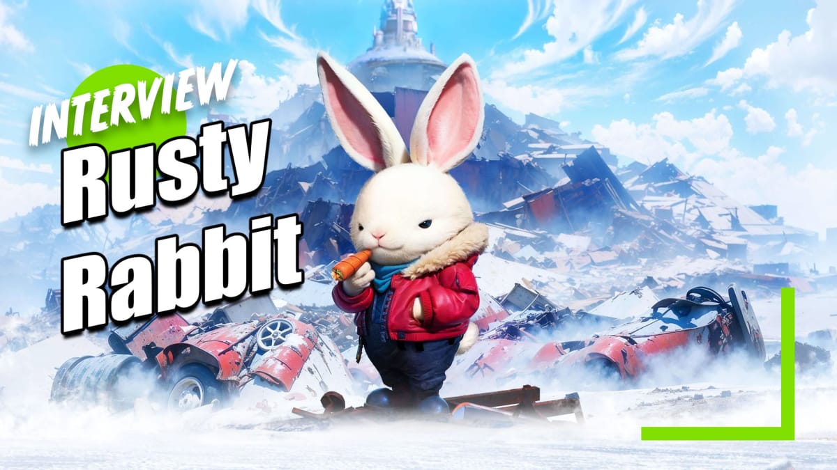 The protagonist of Rusty Rabbit, Stamp, stands proud in the key art for Rusty Rabbit