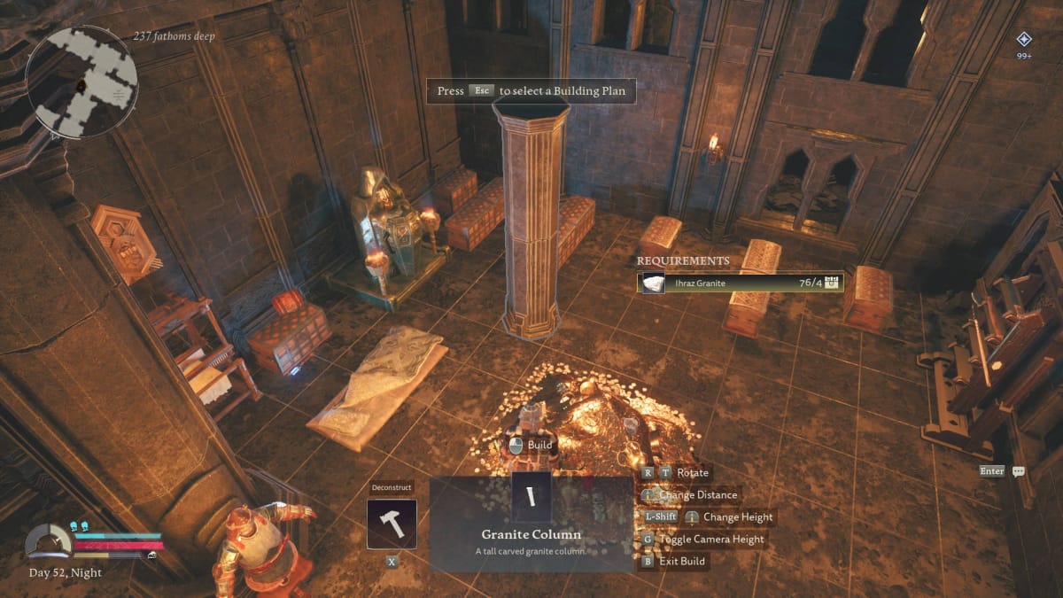 The Lord of the Rings: Return to Moria Building Guide - Cover Image Placing a Granite Column Inside of a Base