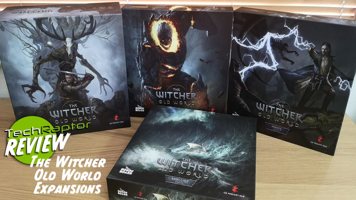 The Witcher Old World Expansions including three new boxes and the core game.
