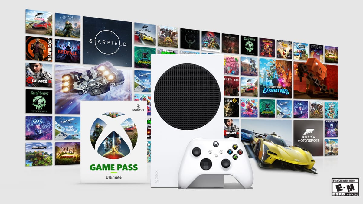 The Xbox Starter Bundle with Series S and Game Pass Ultimate Games