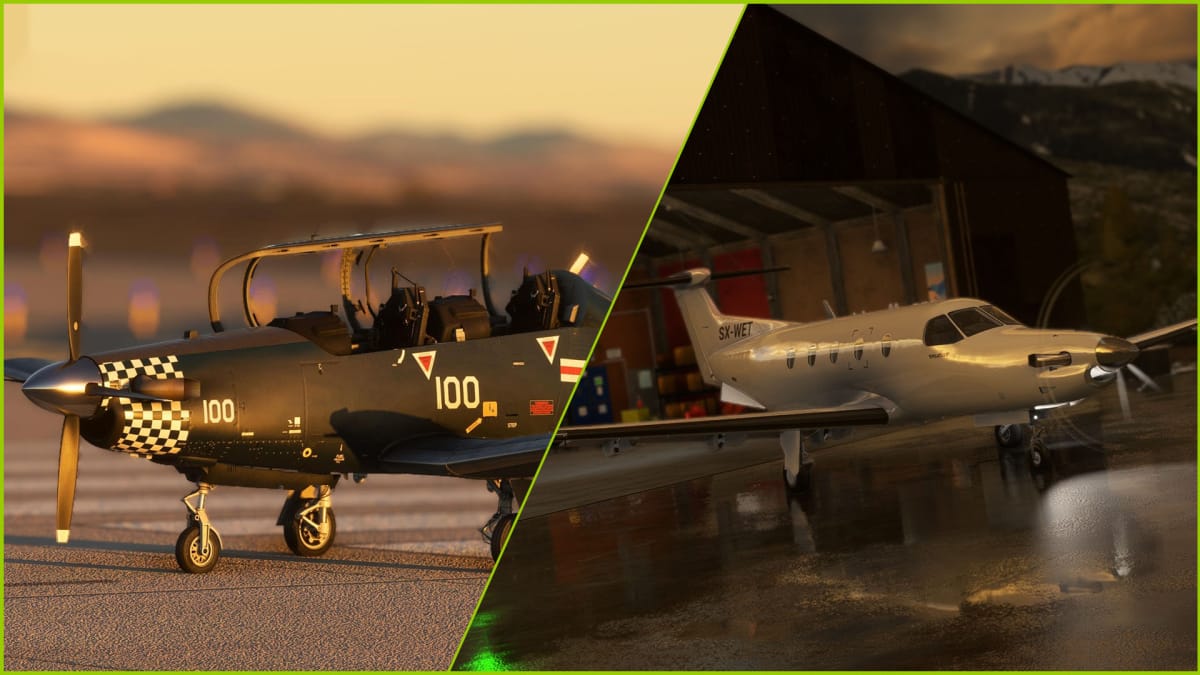 Microsoft Flight Simulator Pilatus PC-12 and Texan II