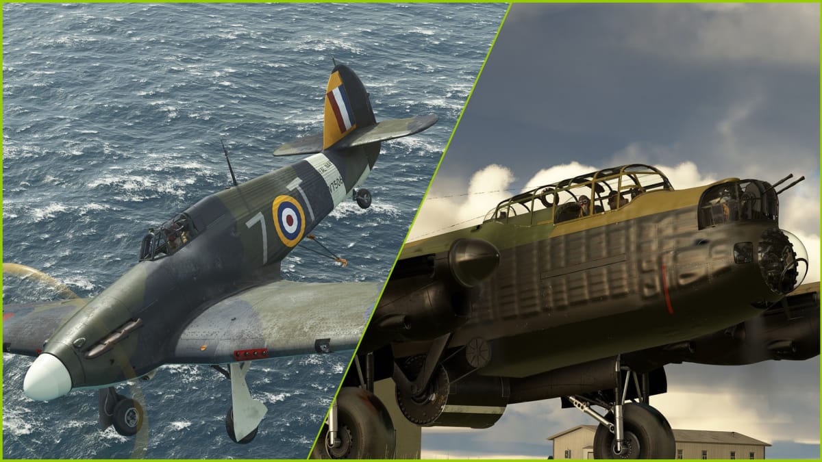 Microsoft Flight Simulator -  Sea Hurrican and Avro Lancaster