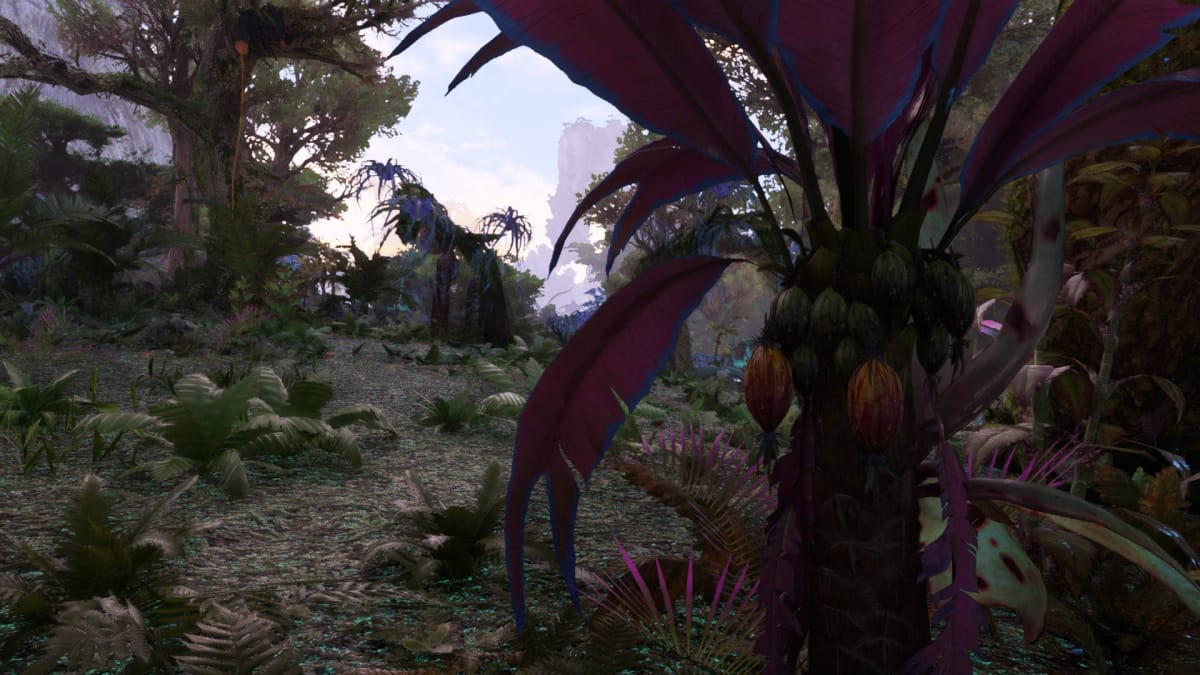 Avatar: Frontiers of Pandora Resources Guide - Cover Image Shelter Fruit in a Leopard Palm West of Hometree