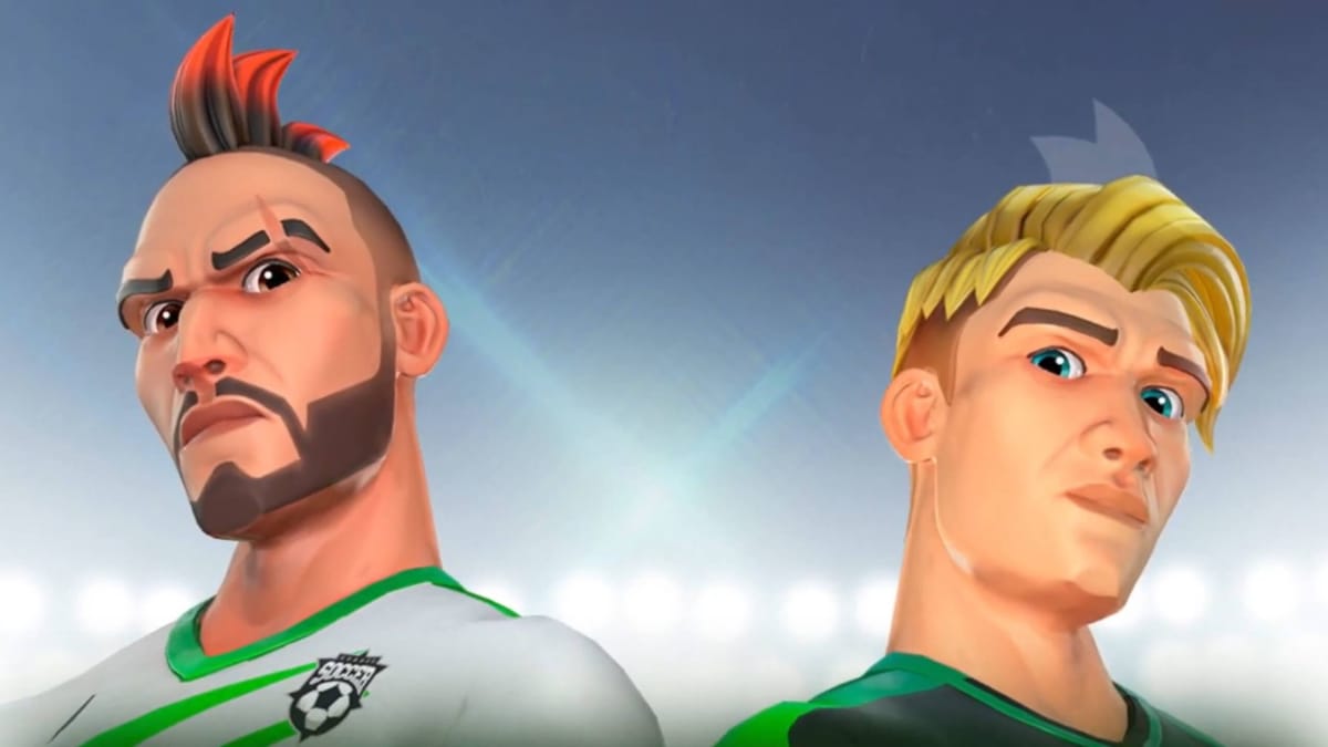 Two characters in the Epic Games Store blockchain game Striker Manager 3