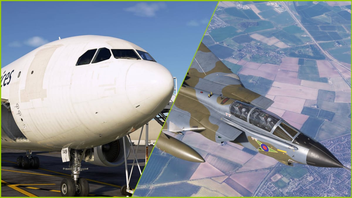 Microsoft Flight Simulator Airbus A300 and Panavia Tornado