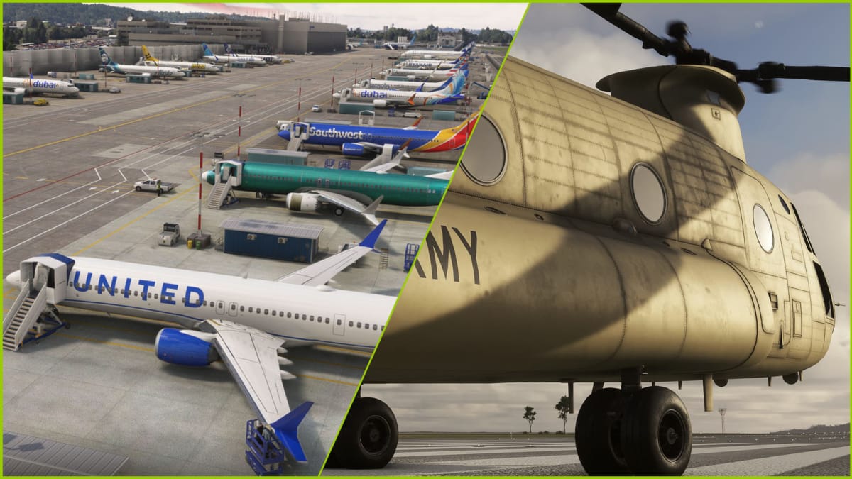 Microsoft Flight Simulator Chinook Boeing Field