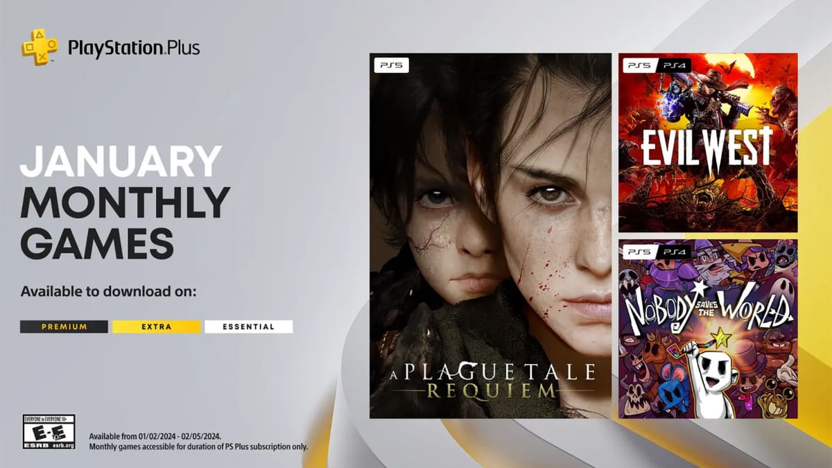 PlayStation PLus Monthly Games for Jannuary graphic