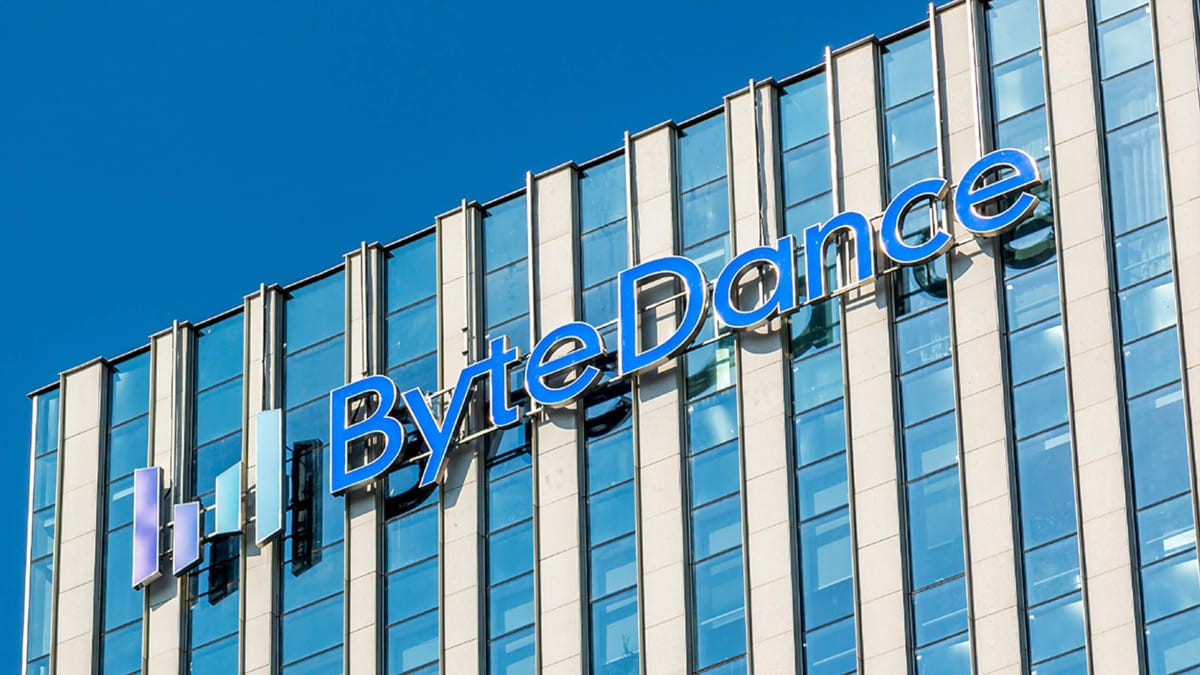 The ByteDance logo displayed on a building
