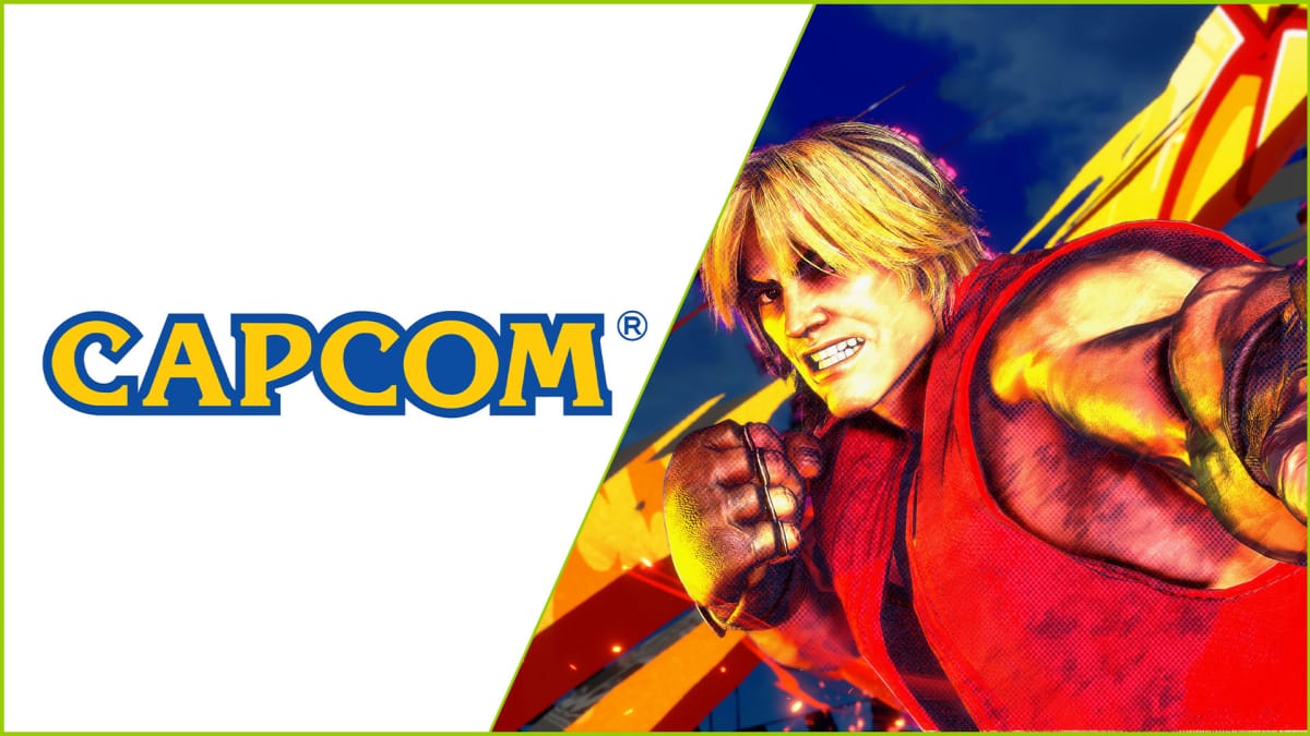 Capcom Logo and Ken from Street Fighter 6