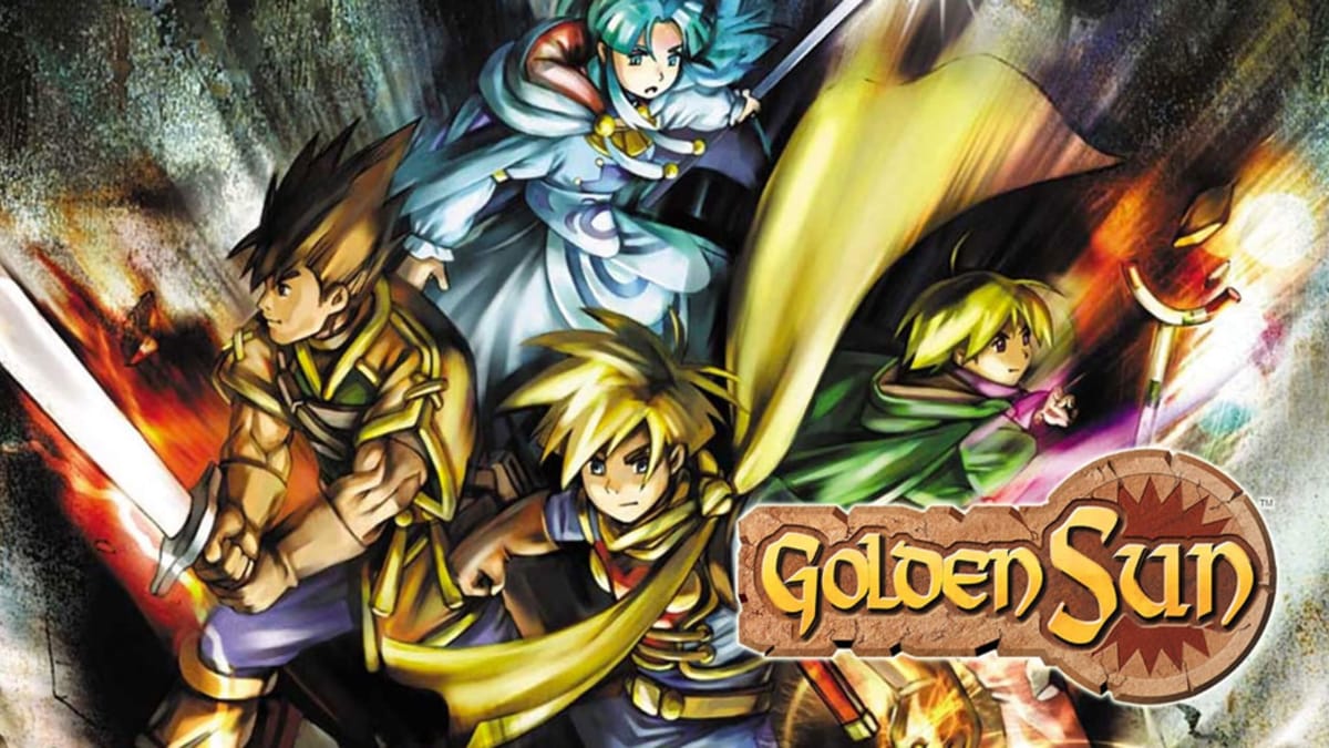 Artwork of the main characters in Golden Sun, which is coming to Nintendo Switch Online next week