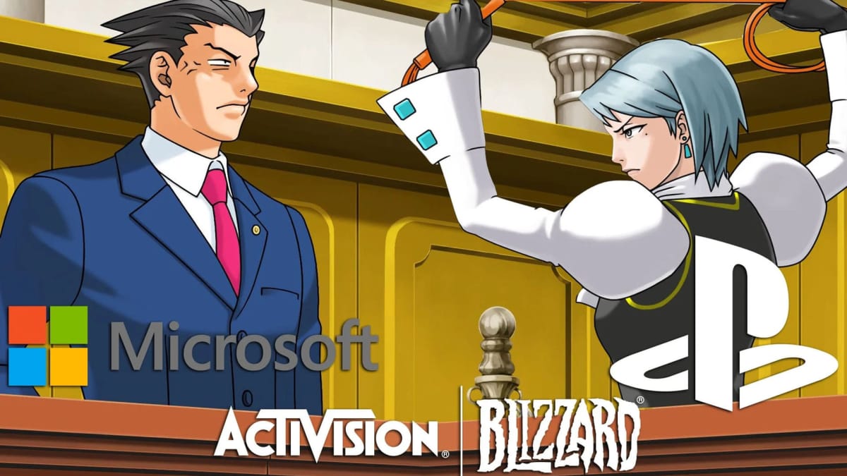 Microsoft and Sony battle in court represented by Ace Attorney characters