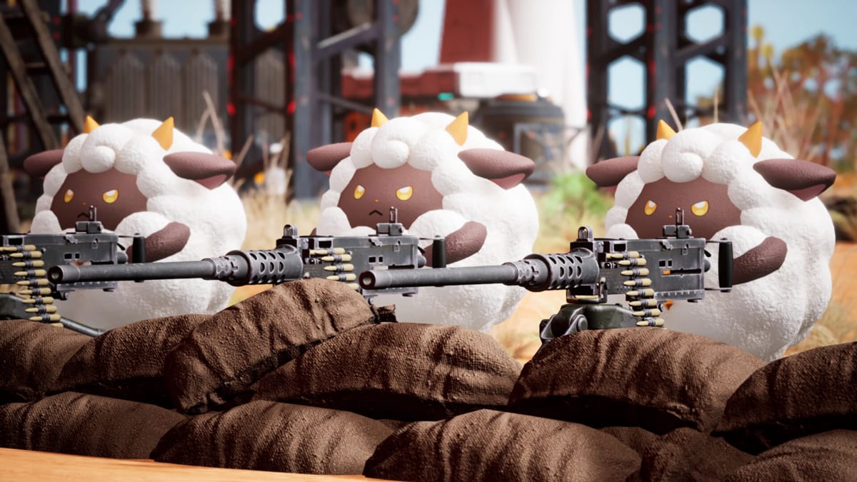Armed Sheep-like Pals in Palworld