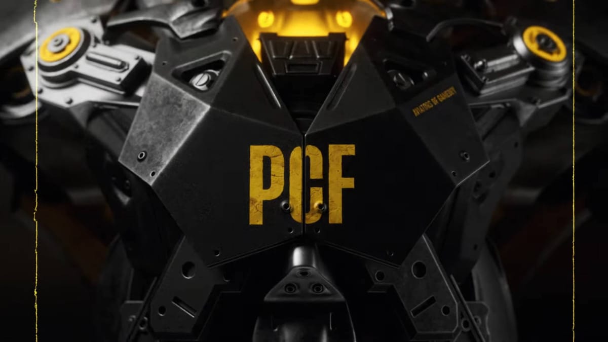 Pople Can Fly Acronym on Mecha Chest