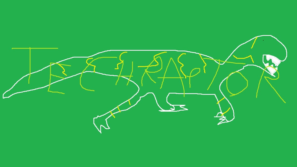 Techraptor's logo, but drawn poorly in MS Paint