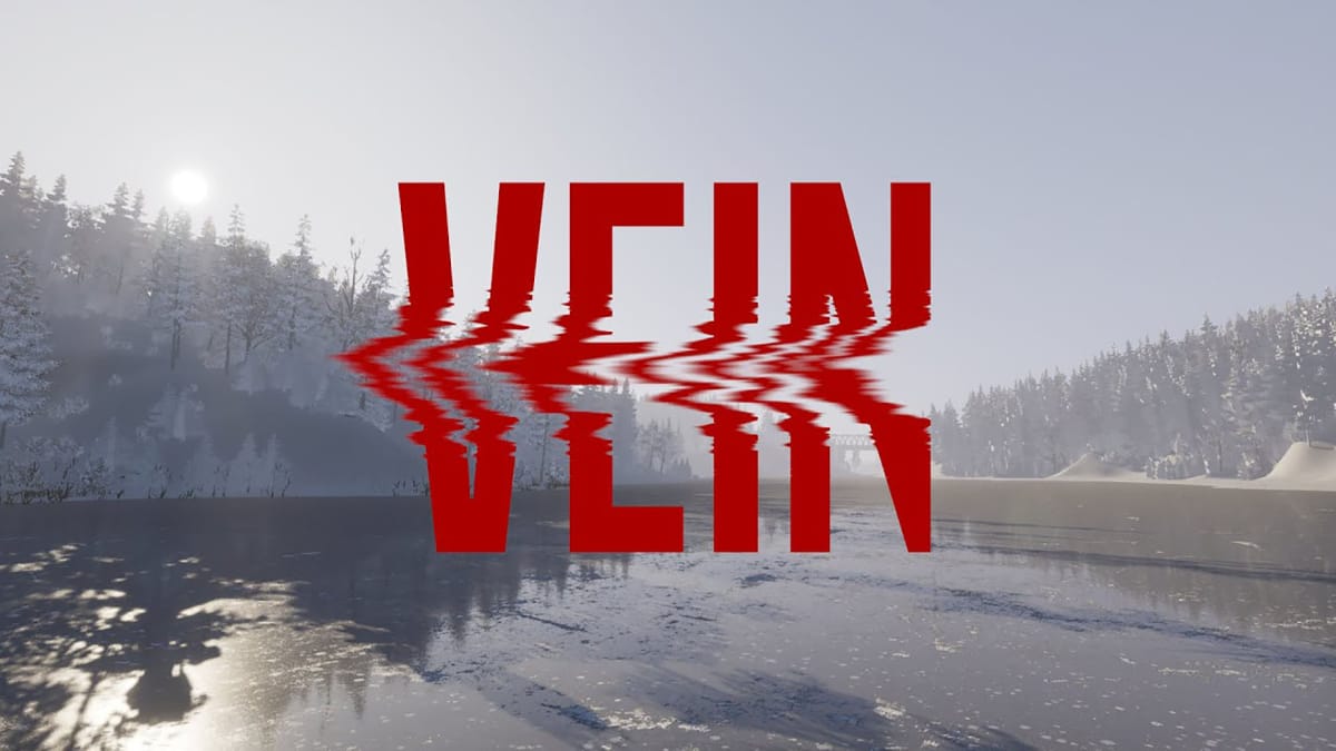 Vein Logo on frozen lake
