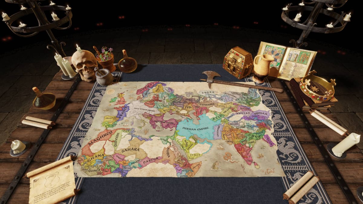 The map table in Crusader Kings 3