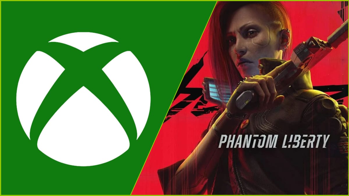 Cyberpunk 2077 Phantom Liberty Art and Xbox Logo