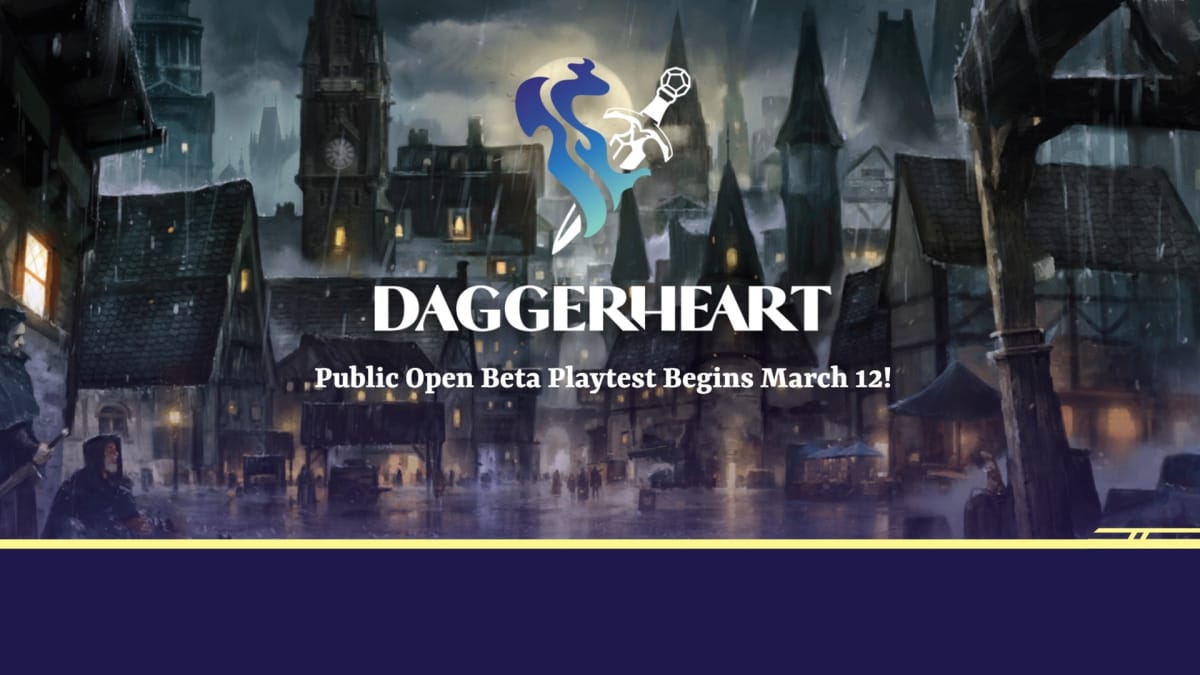 The Daggerheart logo and promotional artwork from the website