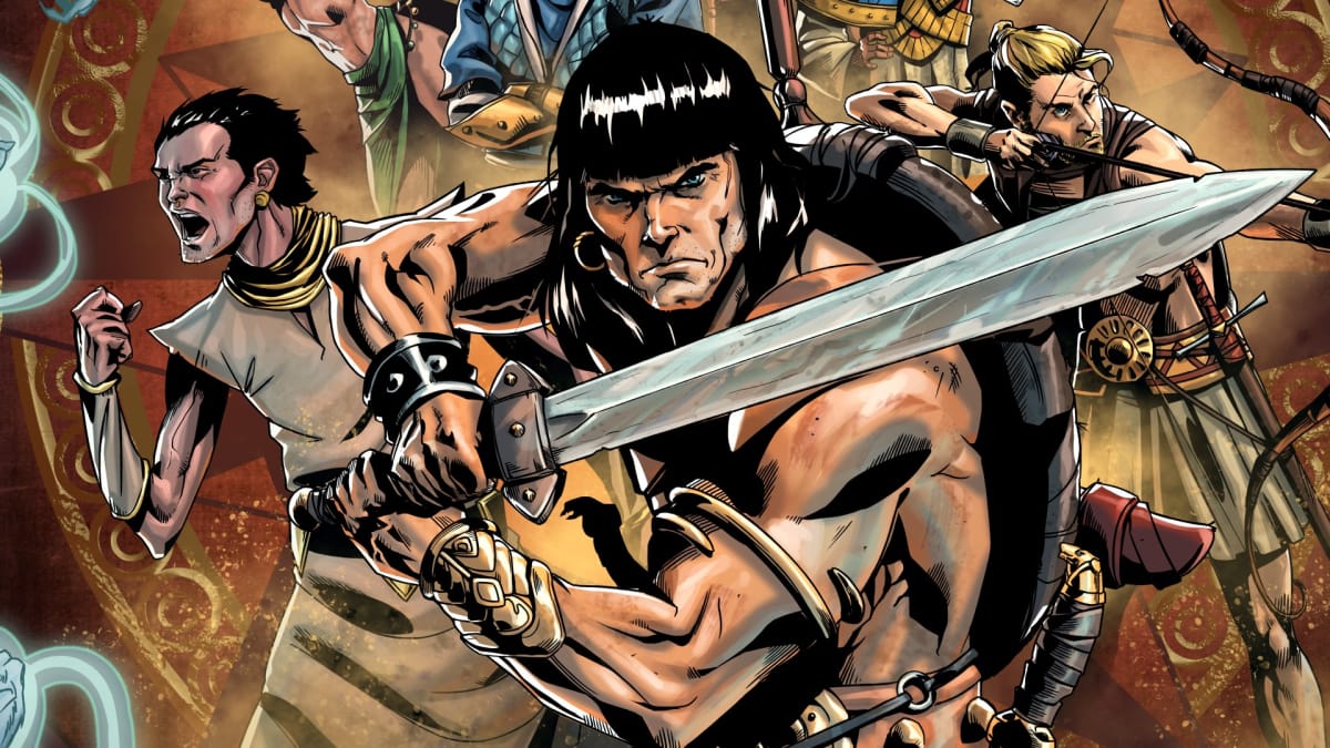 Official promotional artwork of the board game Conan Adventures by Gale Force Nine
