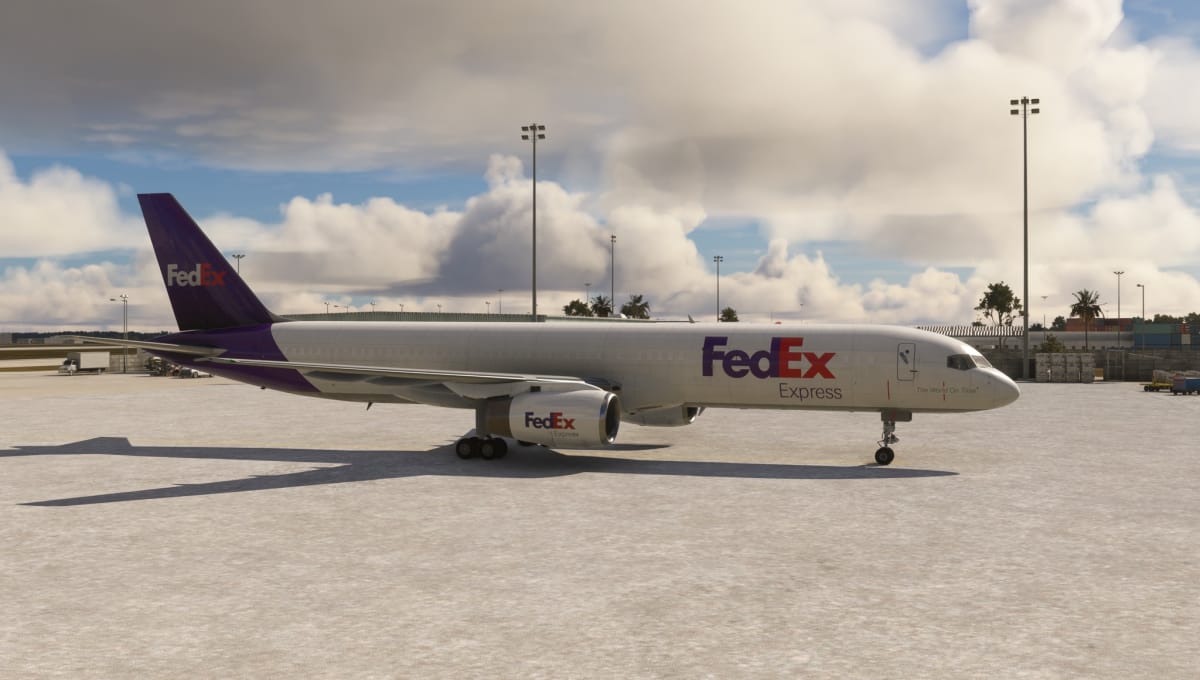 Microsoft Flight Simulator Boeing 757 in FedEX colors