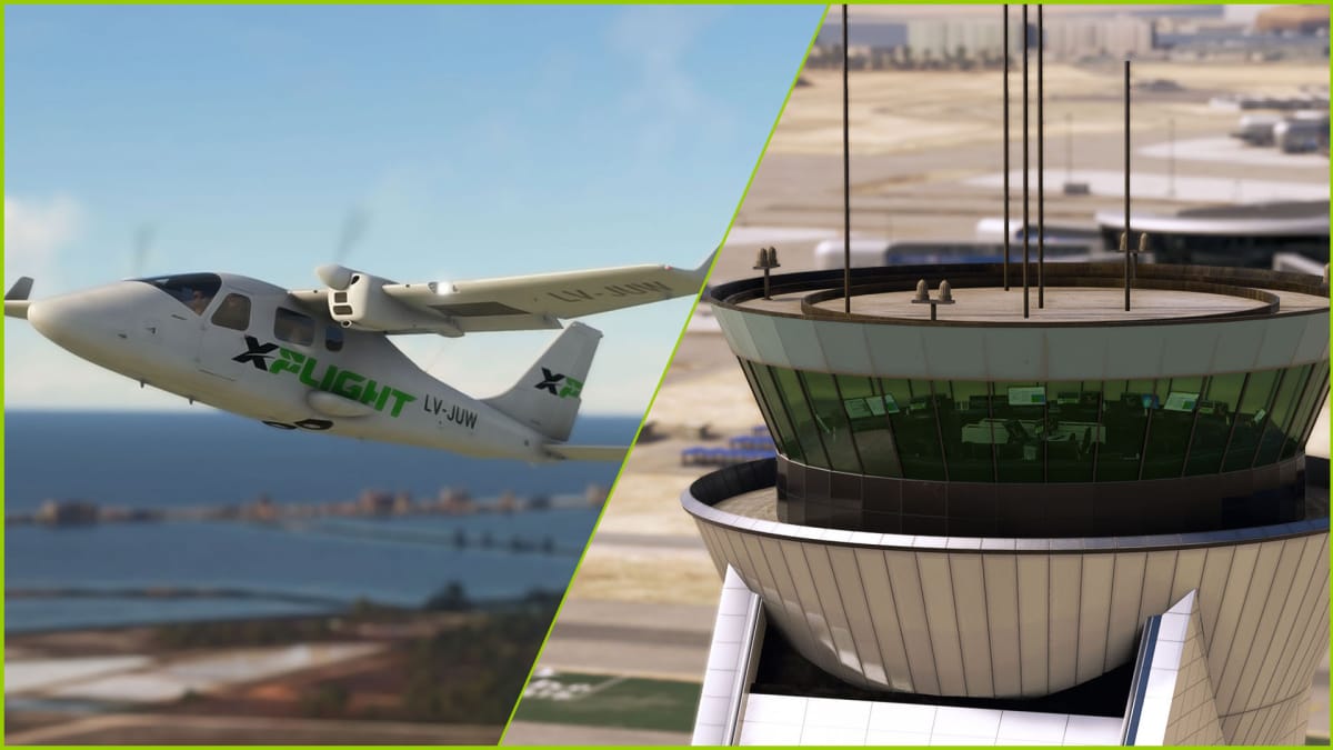Abu Dhabi Airport and Tecnam P2006T for Microsoft Flight Simulator