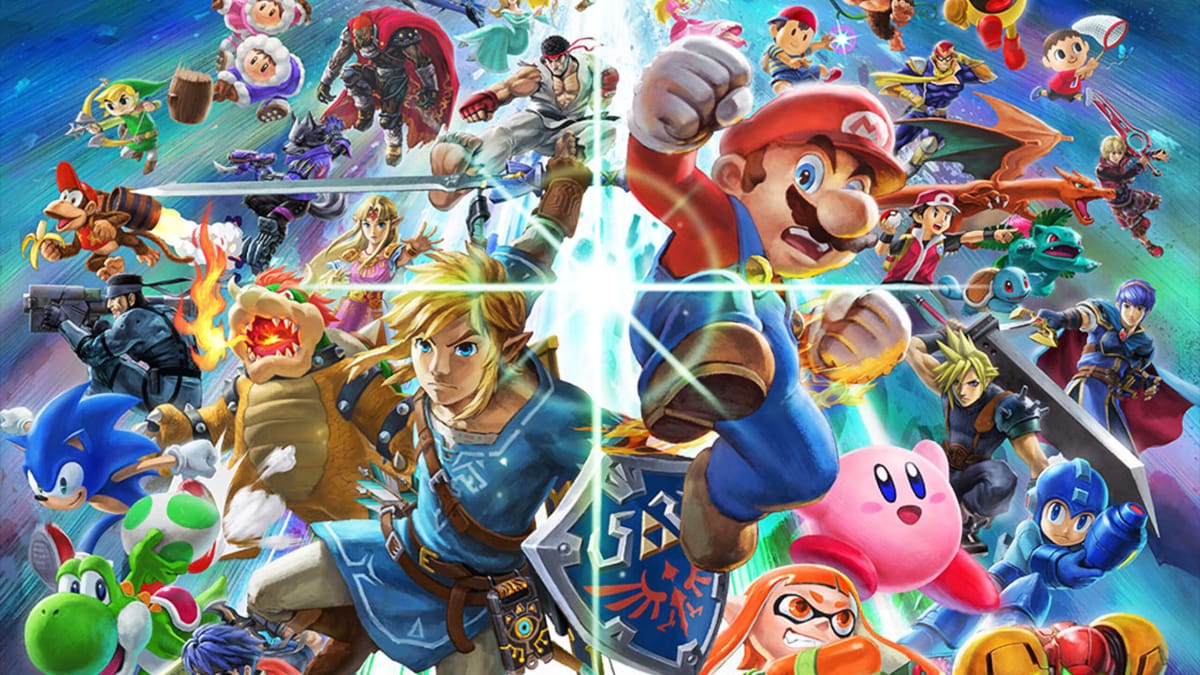 Several Nintendo characters as featured in Super Smash Bros. Ultimate
