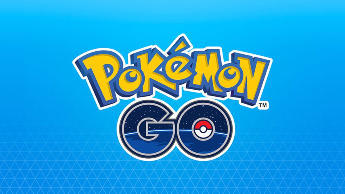 The logo for Pokemon Go against a blue background