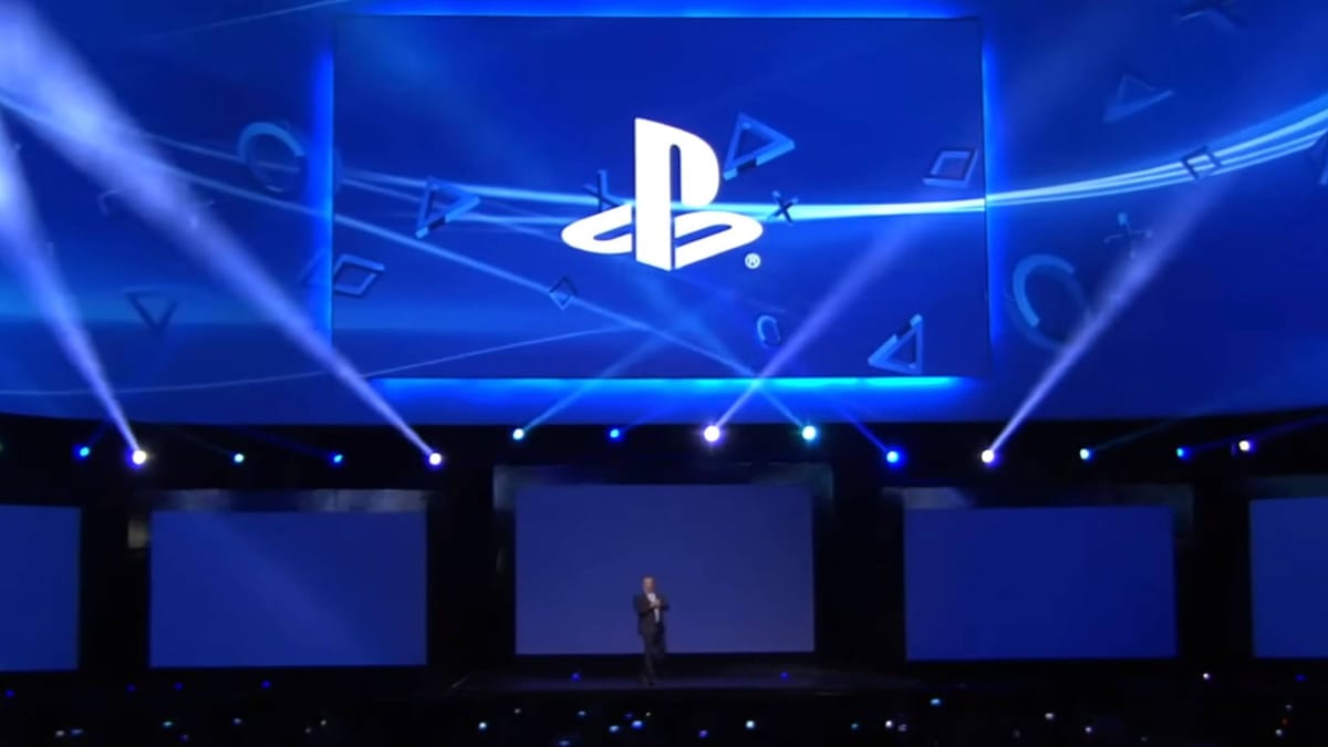 A shot of the stage from the Sony E3 2013 presentation