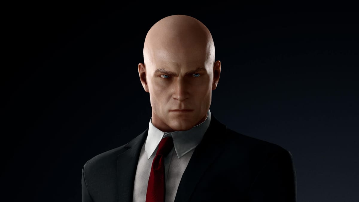 A render of IO Interactive's flagship character Agent 47 from the Hitman series