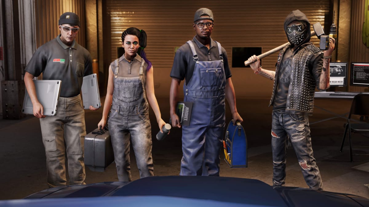 The core DedSec gang from Watch Dogs 2