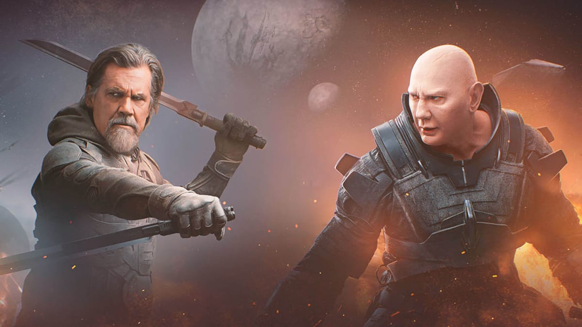 Gurney Halleck and Rabban in key art for the World of Tanks Dune crossover