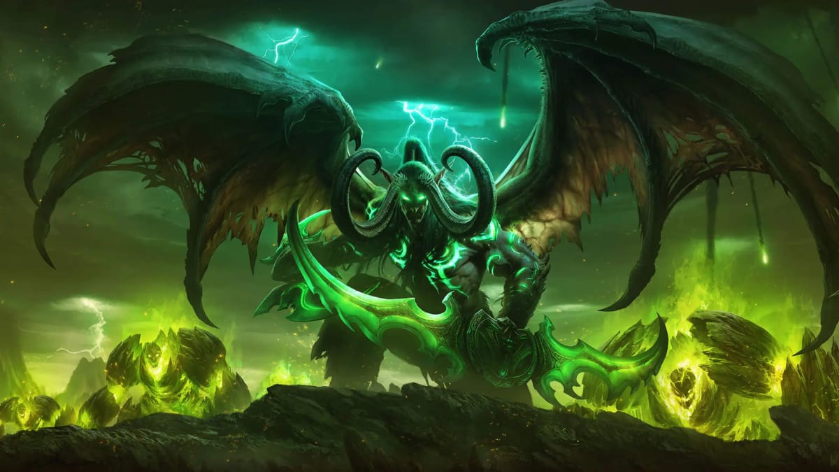 Illidan Stormrage in official artwork for World of Warcraft: Legion