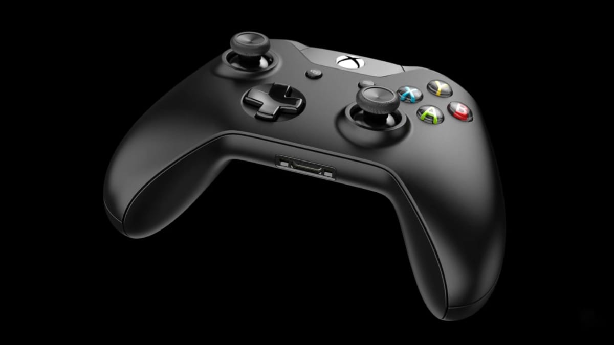The Xbox One controller against a black background