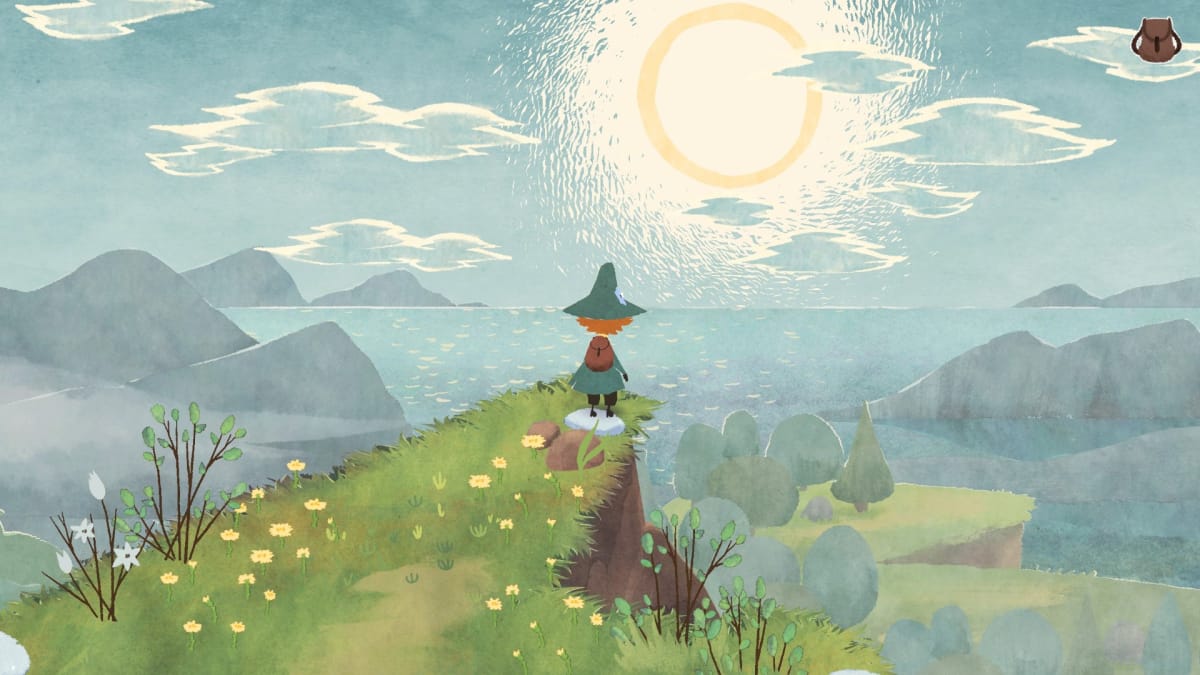 Snufkin looking over Moominvalley in Snufkin: Melody of Moominvalley