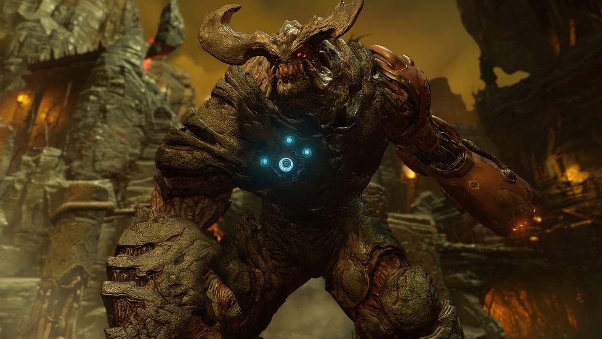 A Cyberdemon in the Doom reboot from 2016