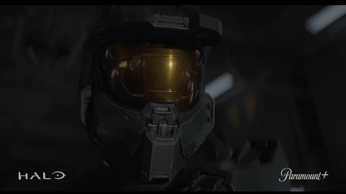 Halo TV season 2 closeup of Master Chief's helmet
