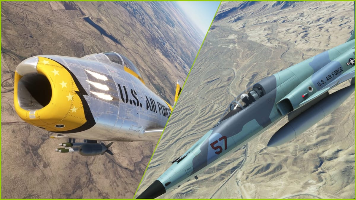 Microsoft Flight Simulator F-86 Sabre and F-5E Tiger II