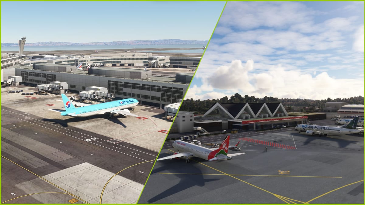 Microsoft Flight Simulator San Francisco and Ivato Airport